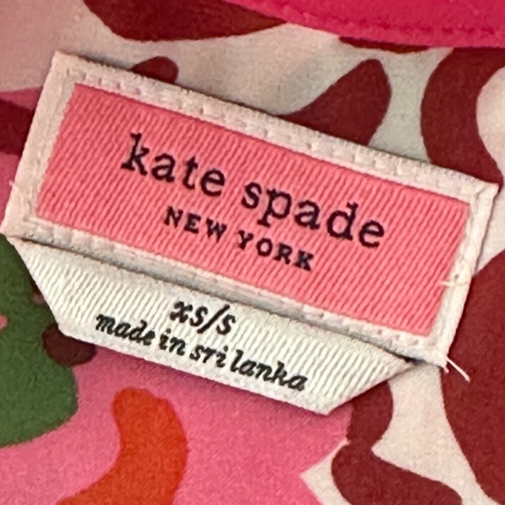 Kate Spade New York Pink Multicolored Floral Print Lightweight Caftan Size XS/S - Picture 10 of 14